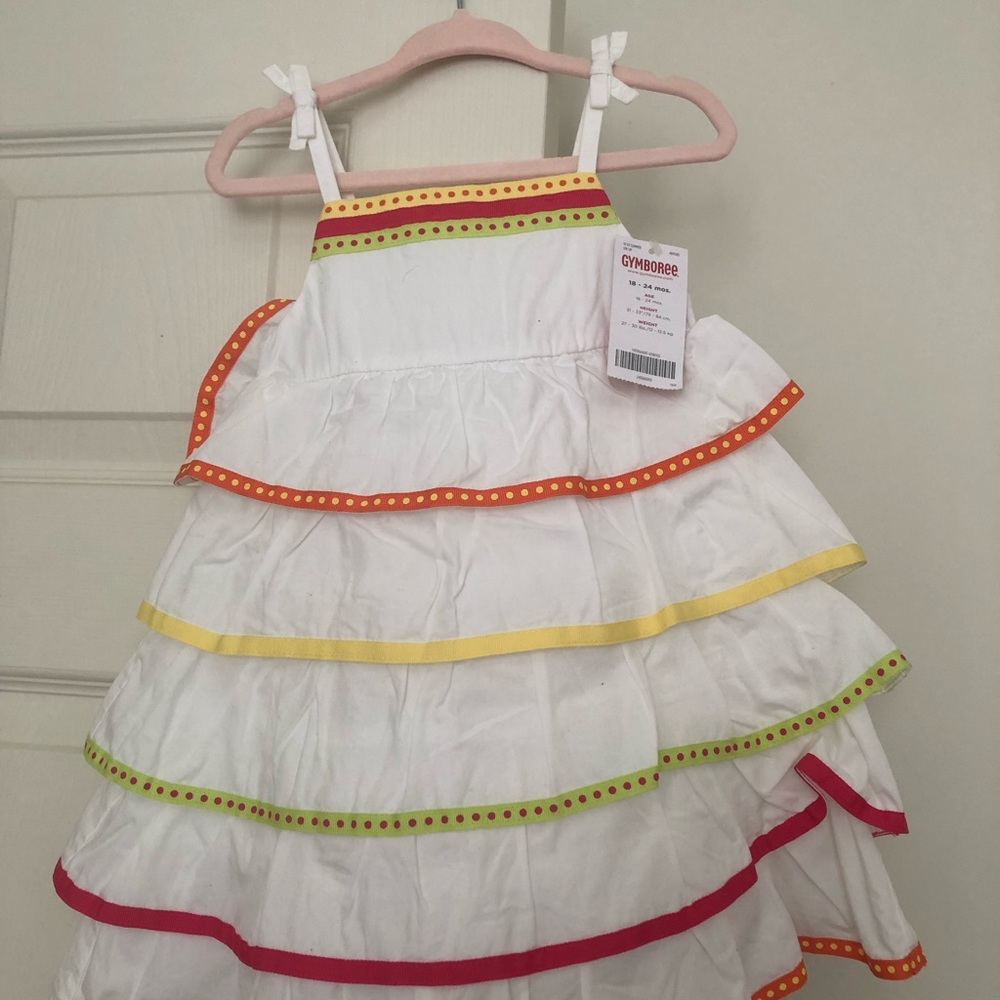 Gymboree size 18-24m white summer dress NWT